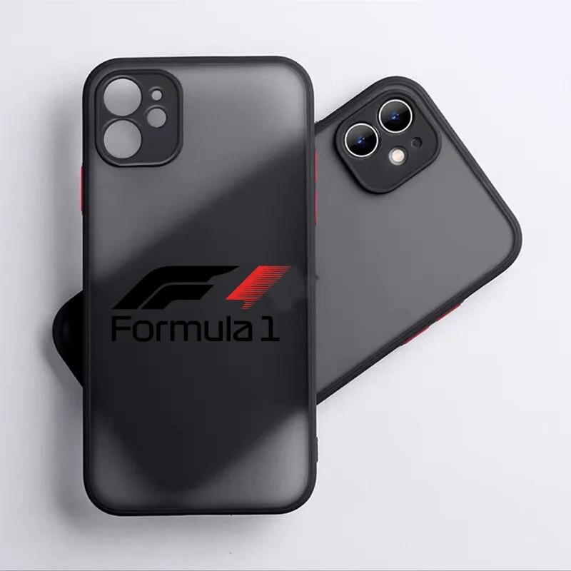Formula 1 F1 For Apple iPhone 15 14 13 12 11 XS XR X 8 7 Pro Max Plus Pro Frosted Translucent Phone Case. 