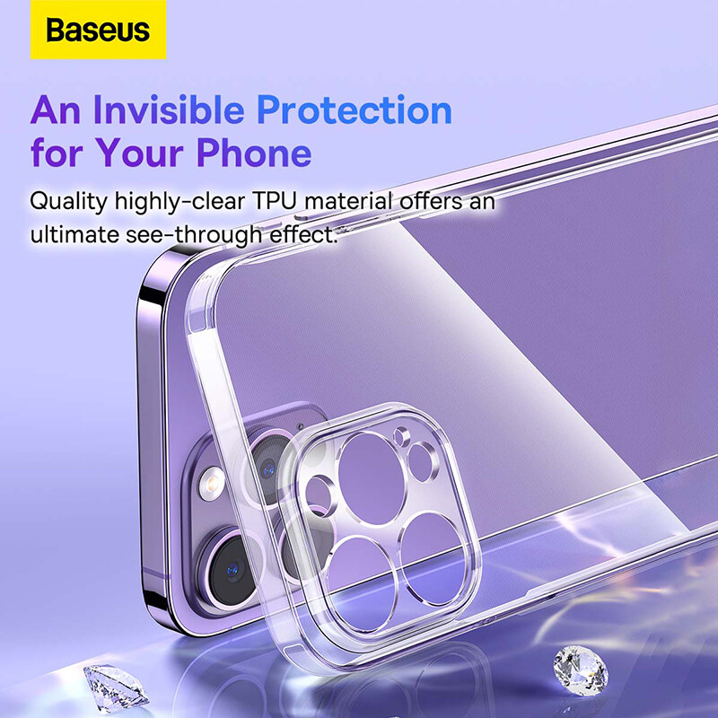 Baseus Jane Series 2 Transparent Phone Case With For iPhone 15 14 13 12 11 Pro Max Mini X XR XS MAX Phone Casing Shockproof Phone Cover With Full Cover Camera Protection
