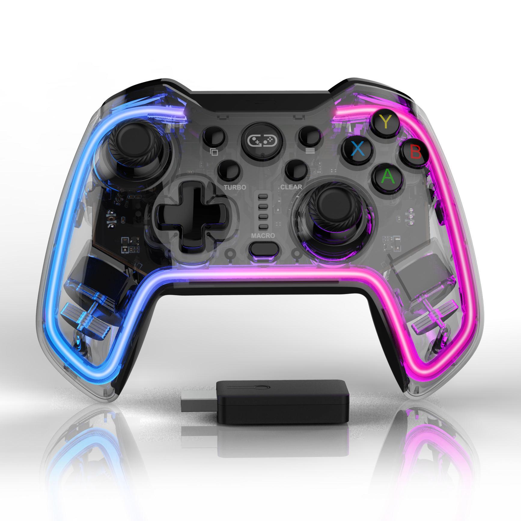 2.4G Wireless Gamepad For Xbox One Six Axis Vibration with Turbo Game Controller with Receiver for PC/Xbox One Series X/S. 