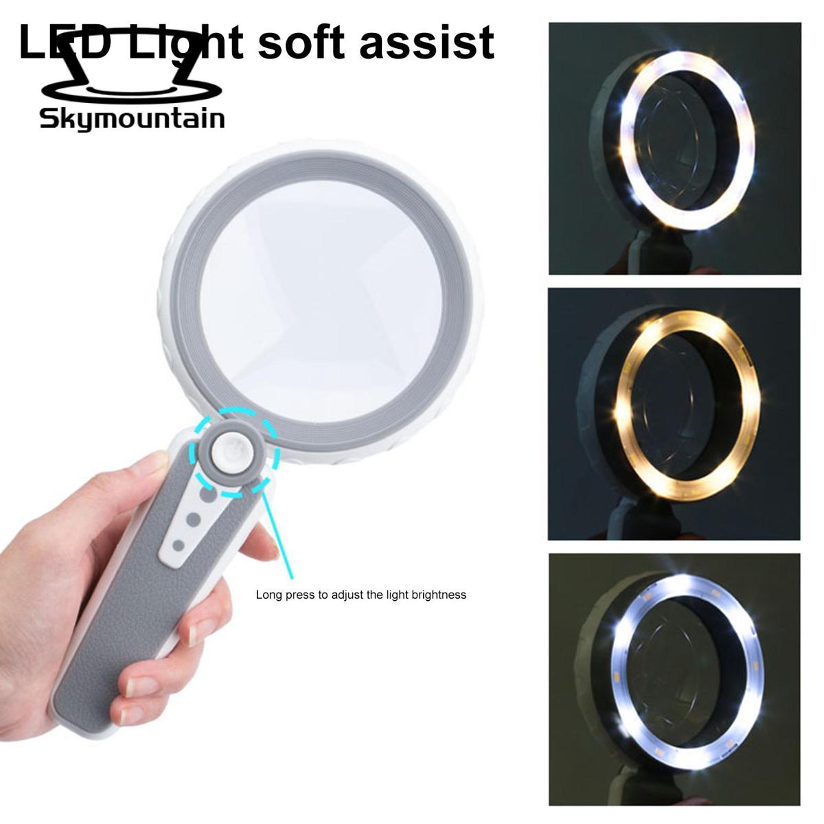 Handheld Magnifier 12 LED 10X Scientific Exploration LED Lighted Magnifier