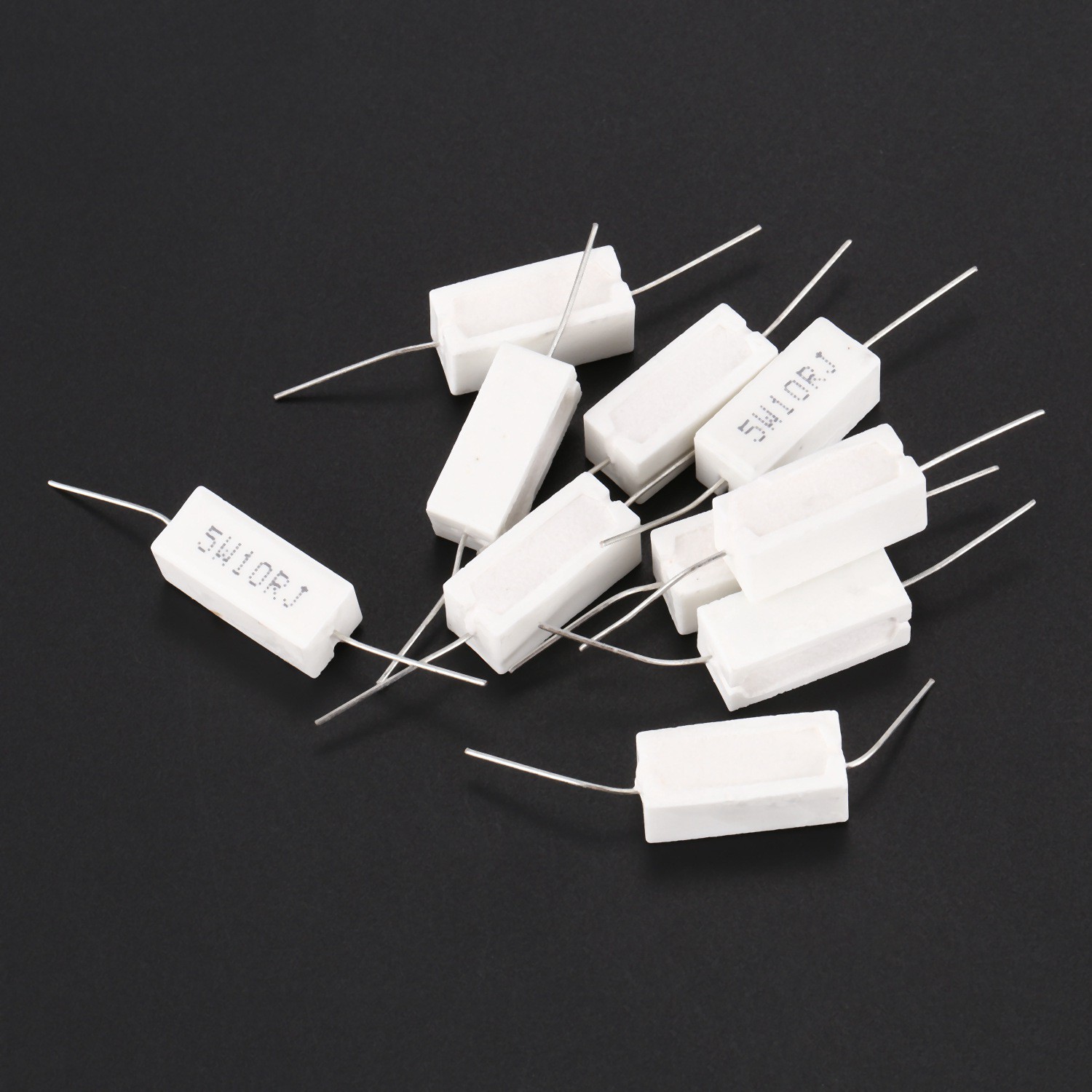 5Pcs- 5Watt 0.22 Ohm WIREWOUND 5W 0.22 Ohm Ceramic Cement Power Wirewound Resistor 0.22 Ohm 5Watt Wire Wound 2Pin Leads Fixed Cement Resistor 5% Tolerance. 