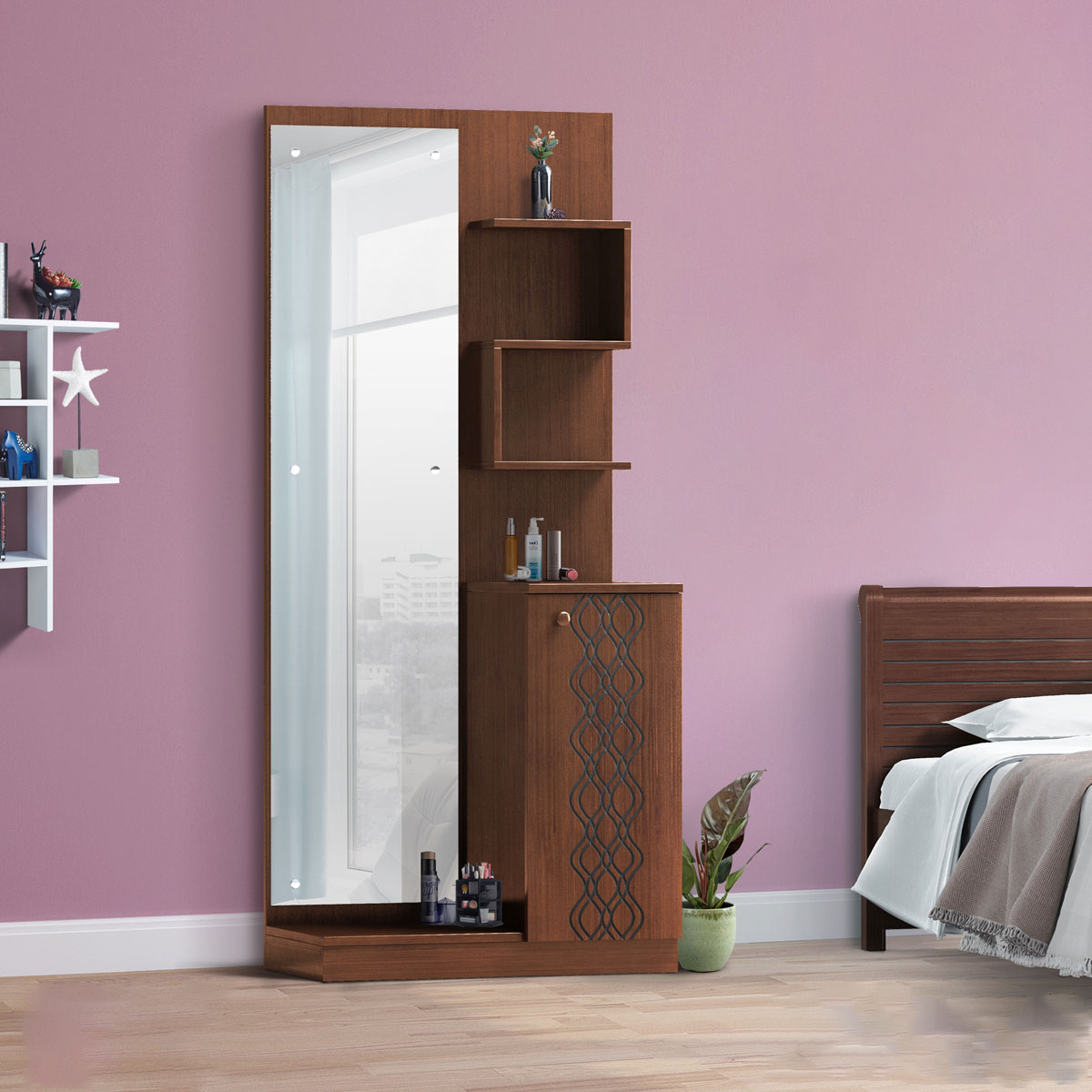 wood dressing table design in bangladesh Akashi Wooden Dressing Table