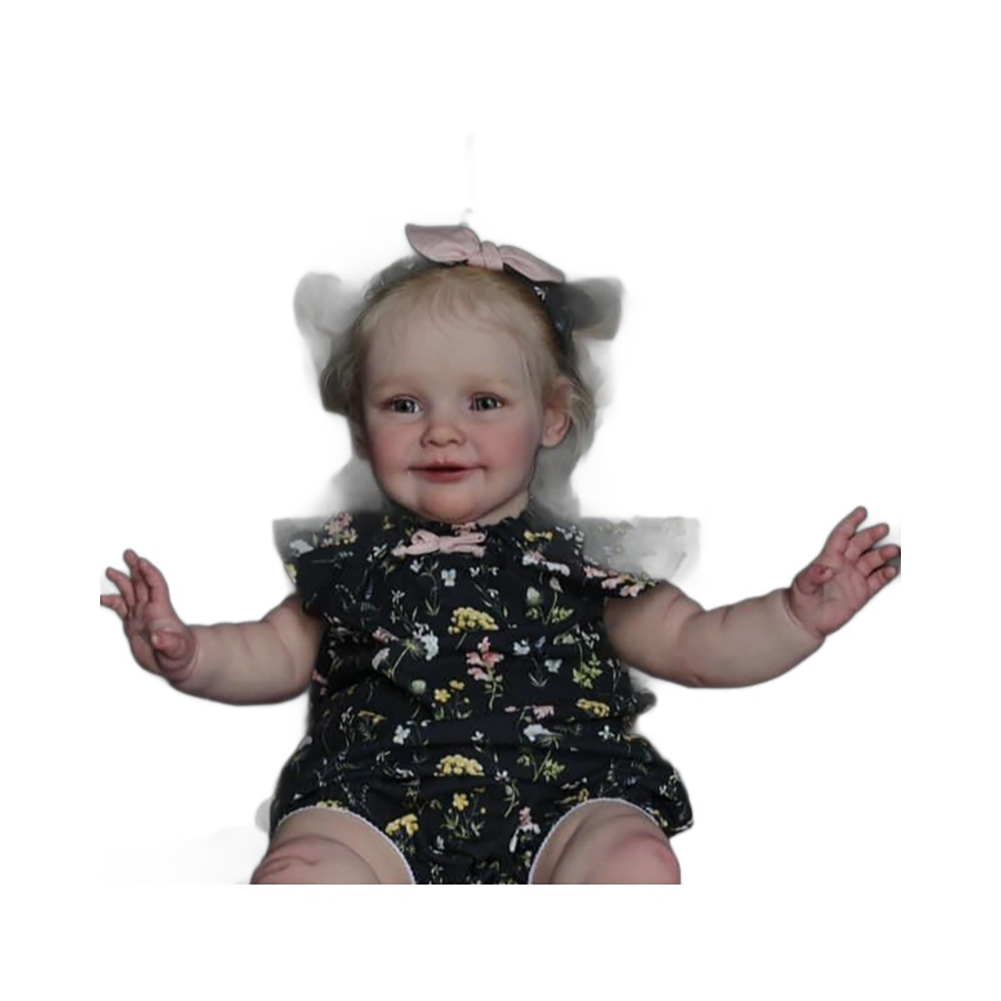 GC Full Body Reborn Babies Realistic Newborn Baby Dolls With Pasted Wig Cover Lifelike Dolls Gifts For Children Age 3+. 