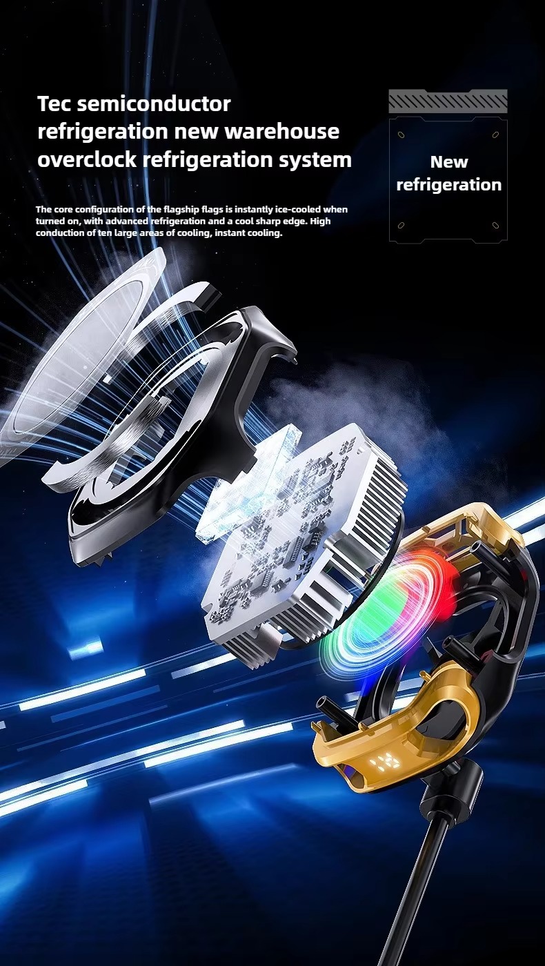 MEMO CX12 Mobile Phone Cooler Rechargeable Cooler Radiator with Digital Display and Battery. 