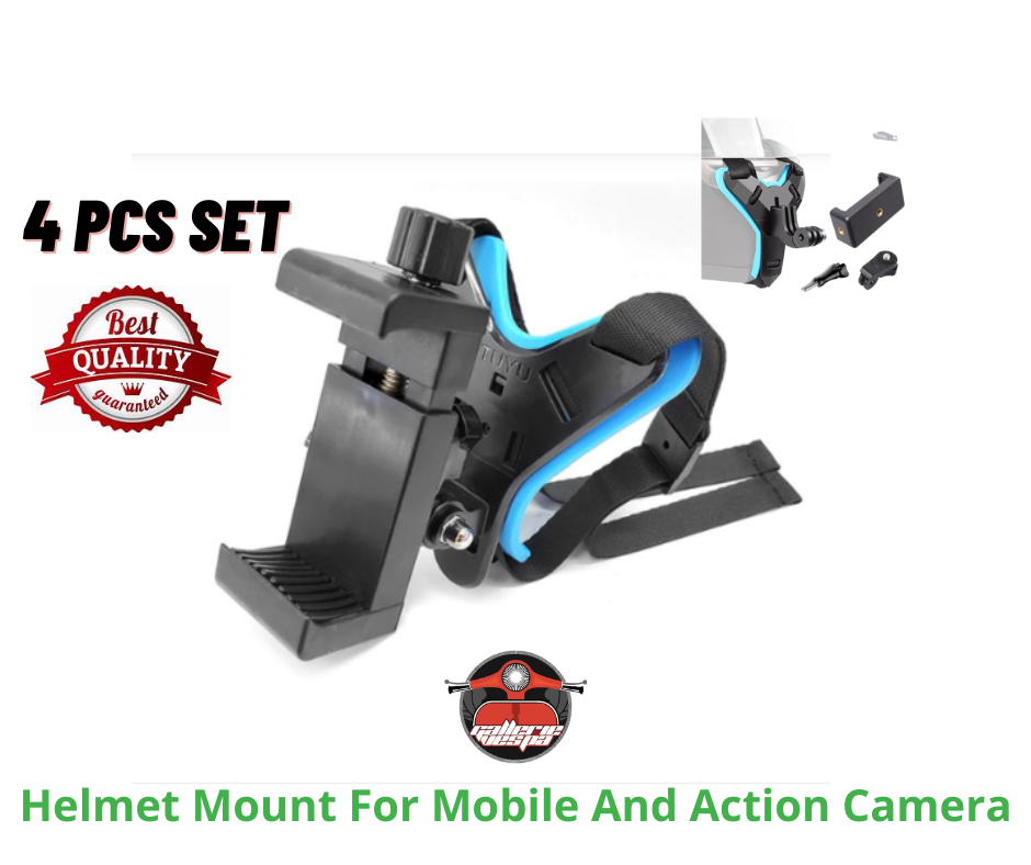 Helmet chain Mount for mobile and camera. 