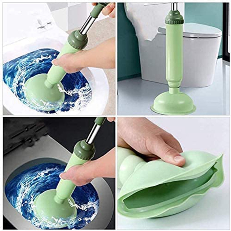 Toilet Dredge Drain Buster Toilet Air Plunger Sink Unclogger Strong Suction Performance for Toilet Unblocker Tools. 