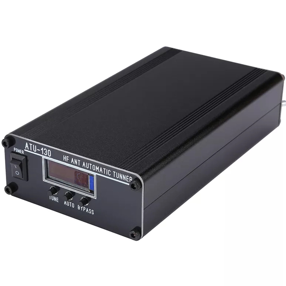 New Assembled ATU-130 Plus ATU-130+ 1.8-50MHz 200W Automatic Antenna Tuner OLED Display Meatl Case Update of ATU-100. 
