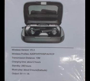 Wireless V5.3 Bluetooth Headphone Earphone Earbuds M19 with Powerful 2000mAh Charging case. 