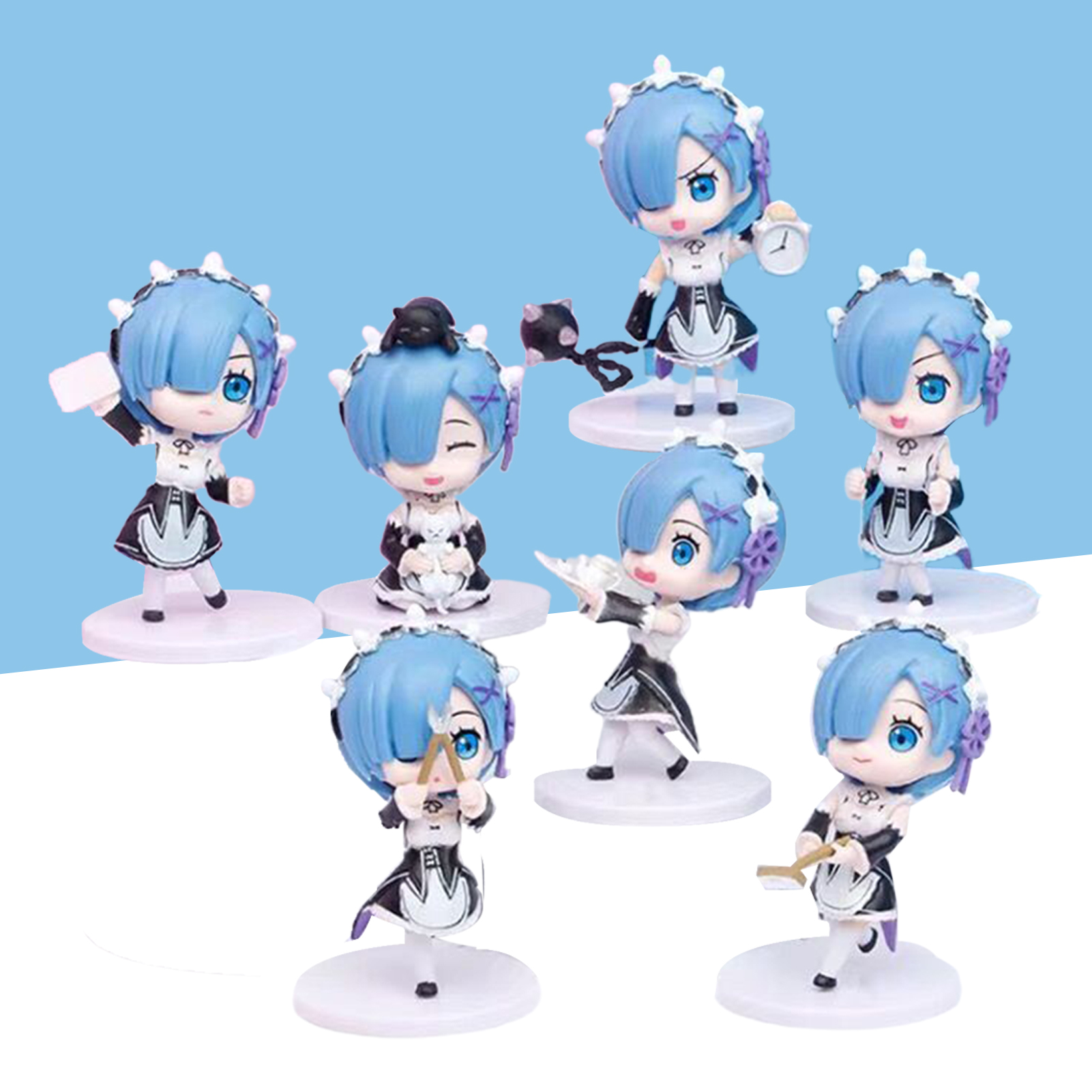 Rem Action Figurine Rust-proof Vivid Expression Solid Zero Starting Life in Another World Rem Model for Girl. 