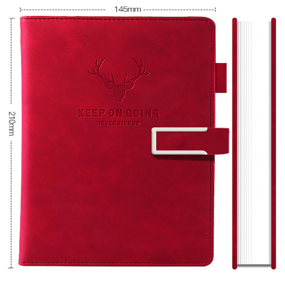 Extra-thick Wax-feeling Leather A5 Log Notebook Daily Office Work Notebook Notebook Diary School Supplies. 