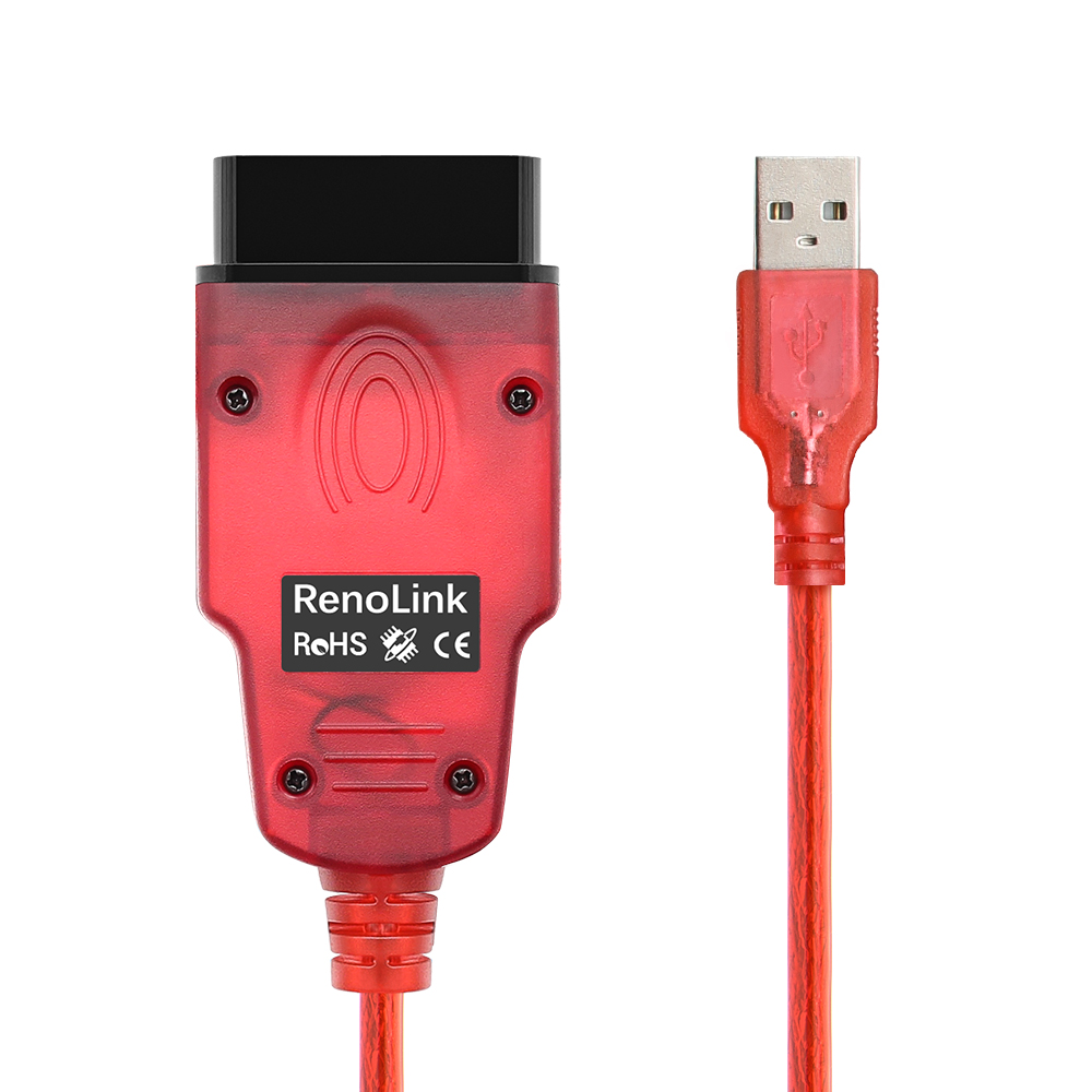 Renolink V2.10 OBD2 Diagnostic Cable Tools Airbag ECM UCH Key Code ECU Reset Programmer USB Interface for Renault. 