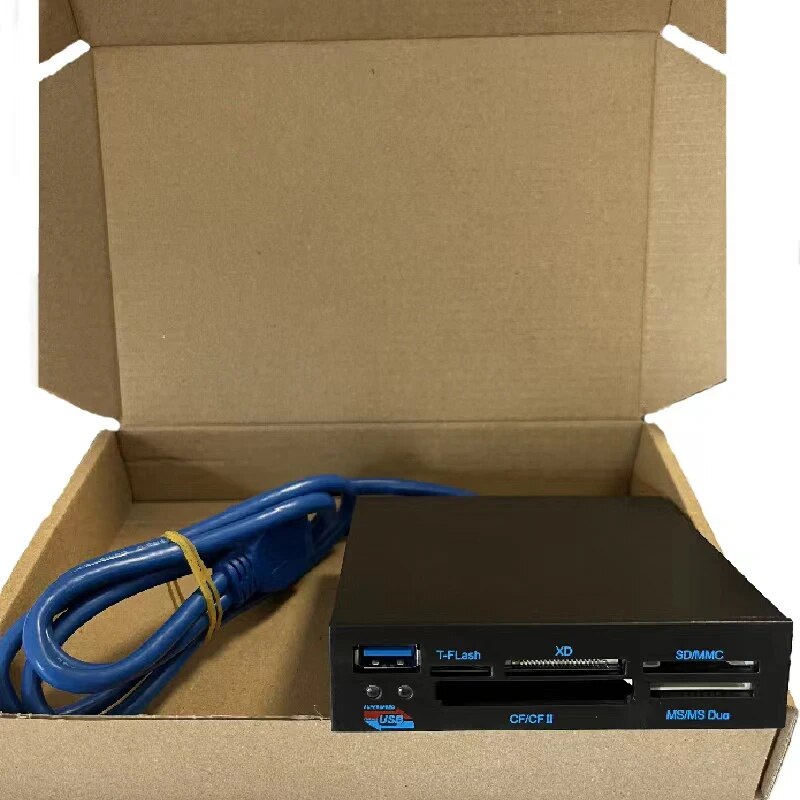 Onefavor 2.5 3.5 Built-in All-in-one Card Reader Multimedia USB 3.0 Support CF/CF II TF XD SD/MMC MS Cards Card Reader. 
