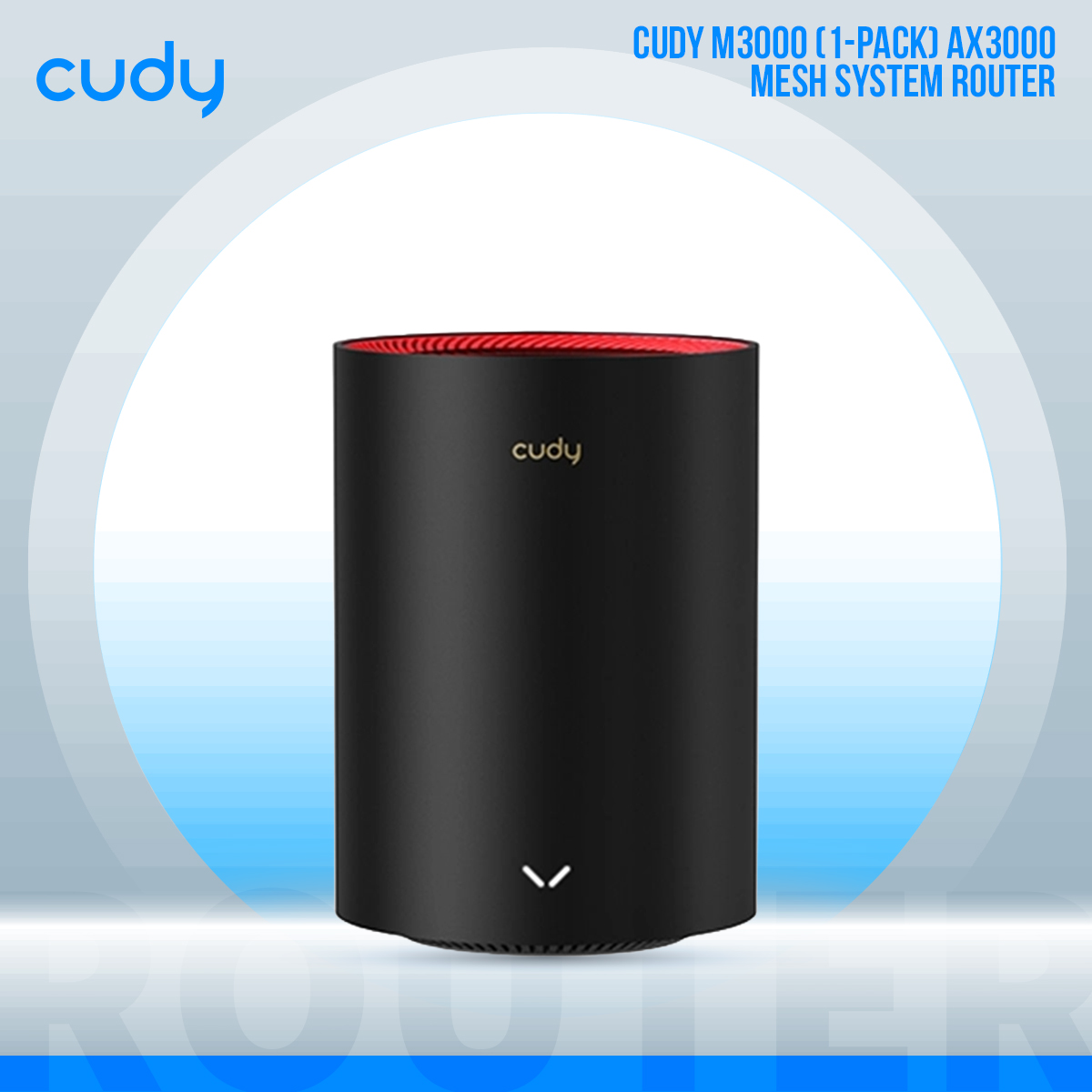 CUDY M3000 (1-Pack) AX3000 2.5G Dual Band Wi-Fi 6 Mesh System Router