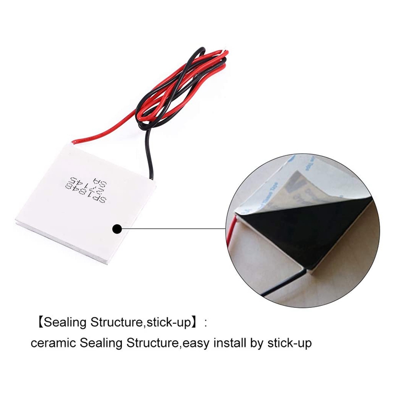 NCANRUI Thermoelectric Peltier Module, High Temperature Thermoelectric Power Generator Peltier TEG 150Celsius,White 40X40mm. 