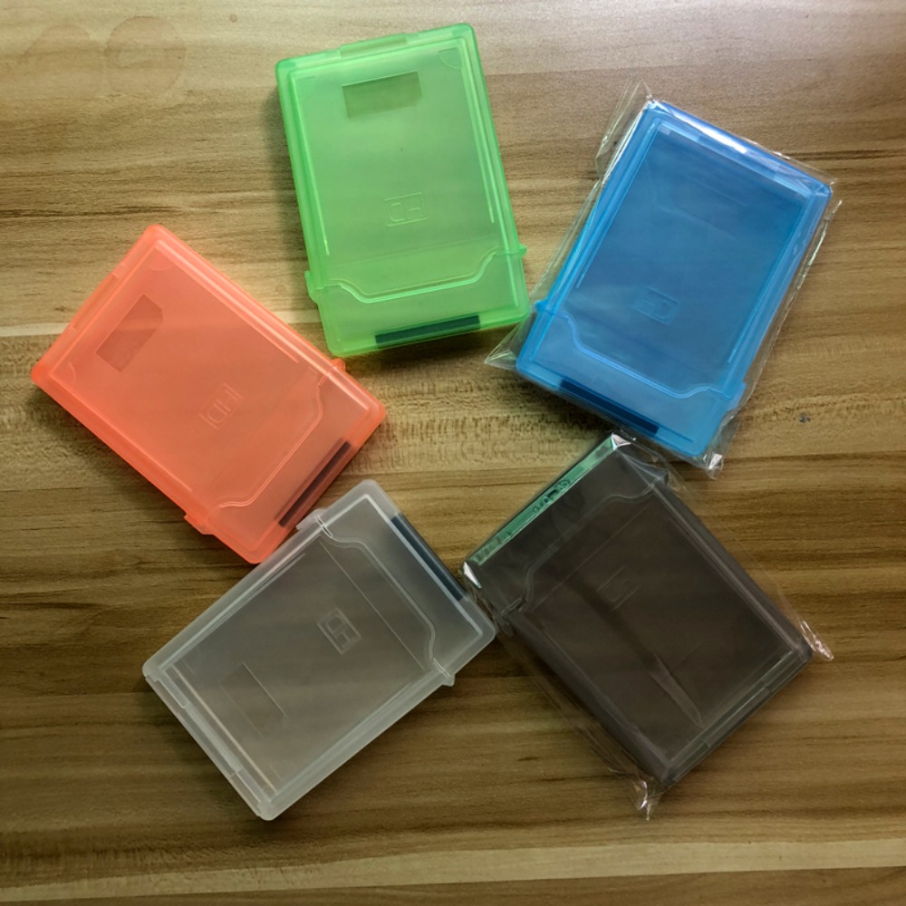 New 2.5 Inch Hard Disk Storage Box Strong Buckle Transparent Hard Drive Storage Case Multiple Colors PP Hard Drive Protective Cover SSD. 