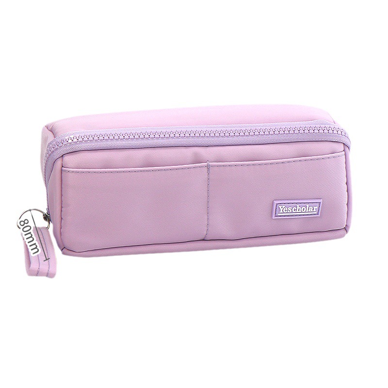 Multi-Layer Large Capacity Good-looking Pencil Case Simple ins Japanese Style Separated Stationery Case Large Opening Student Pencil Case. 