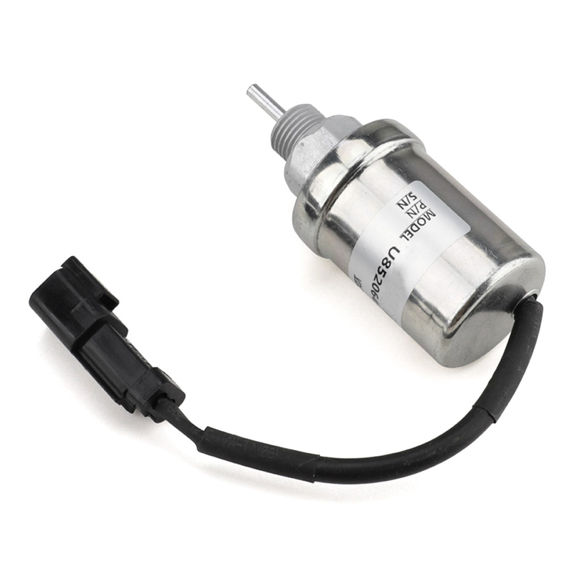 12V Fuel Shut Off Solenoid 185206452 U85206520 U85206452 Stop Solenoid for Caterpillar Engine 3011C 3013 Perkins 402D Replacement