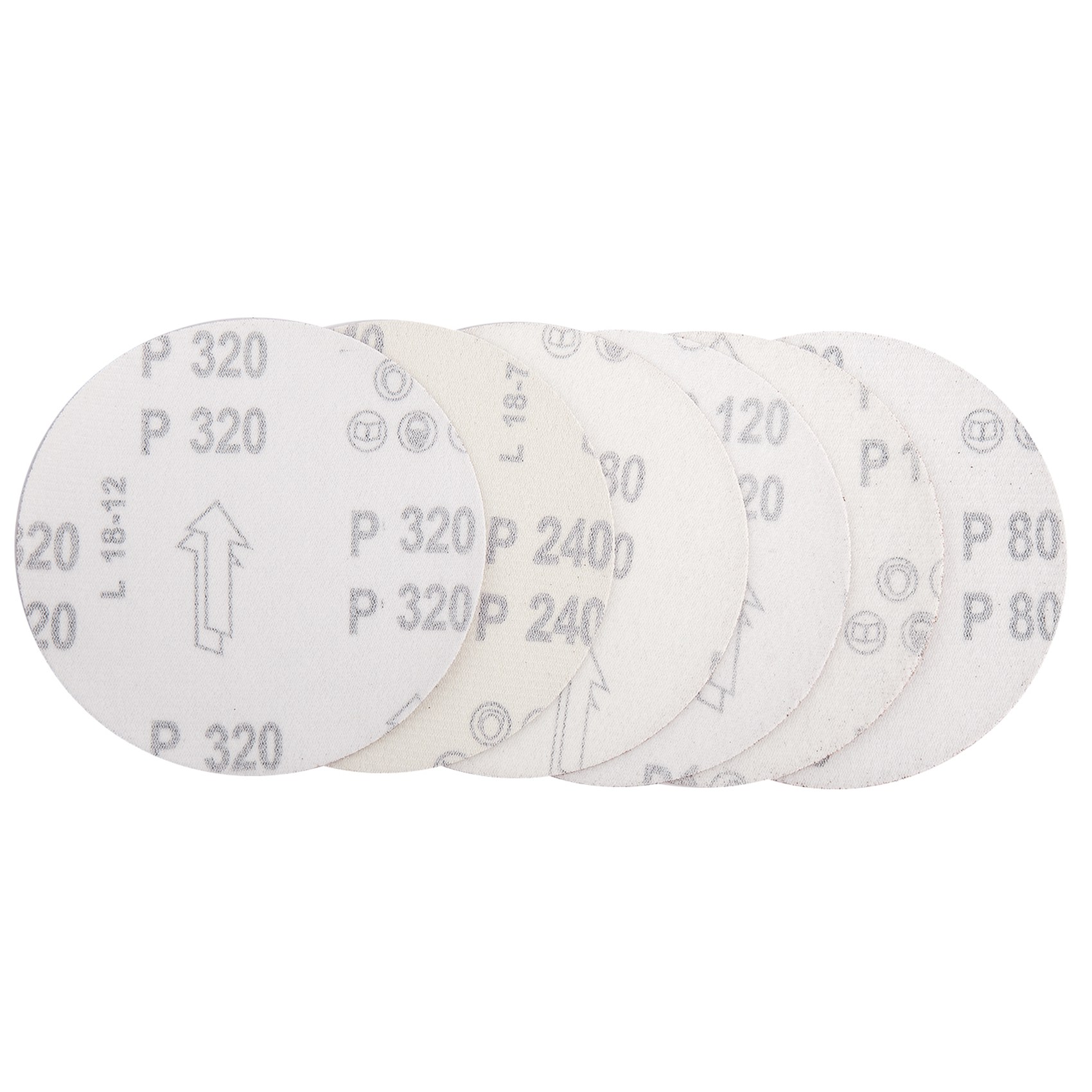 60pcs/set 5inch 125mm Round sandpaper Disk Sand Sheets Grit 80/100/120/180/240/320 Hook and Loop Sanding Disc