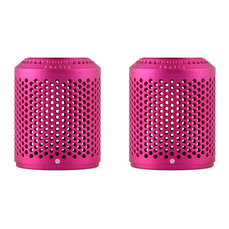 2X Suitable for Hair Dryer HD01 HD03 HD08 Dustproof Outer Filter Cover Vacuum Cleaner Accessories Rose Red