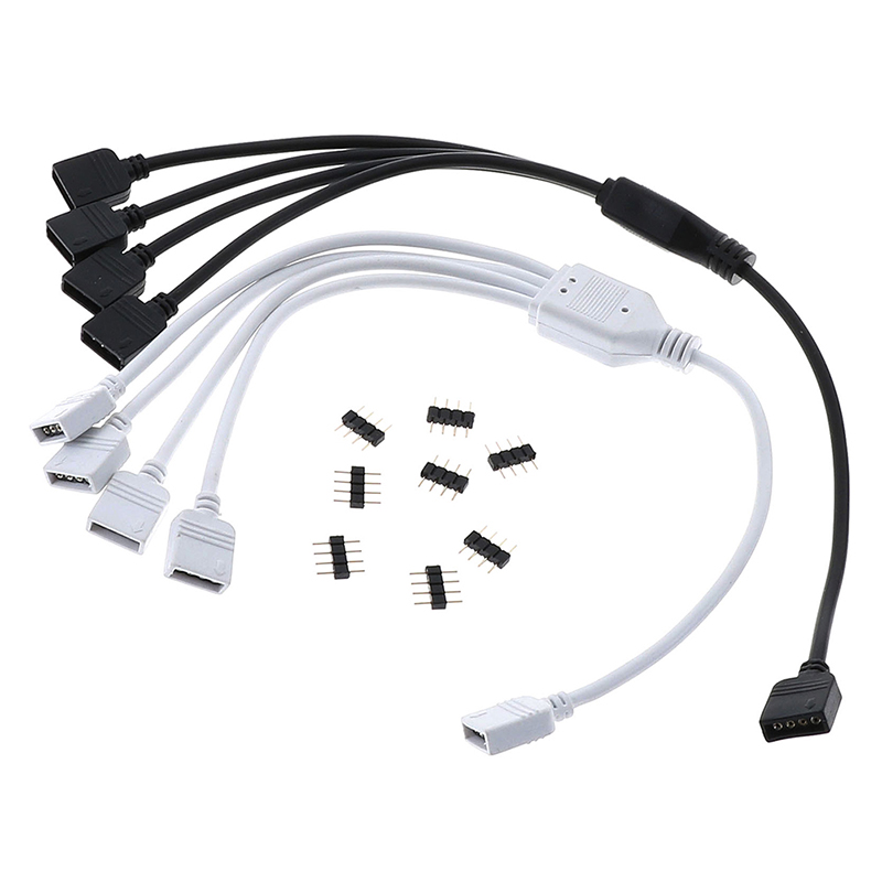 4 Pin RGB Led Connector Cable 1 to 3 RGB 4 Pin LED Extension Splitter Cable Encounter. 