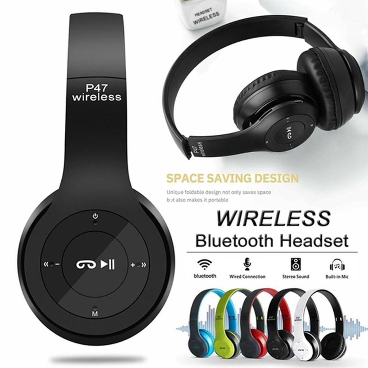 P47 Stereo Head Mounted Bluetooth Headphones Multifunctional Headset Wireless Phone Speakerphone 02 by Pick A Gadget