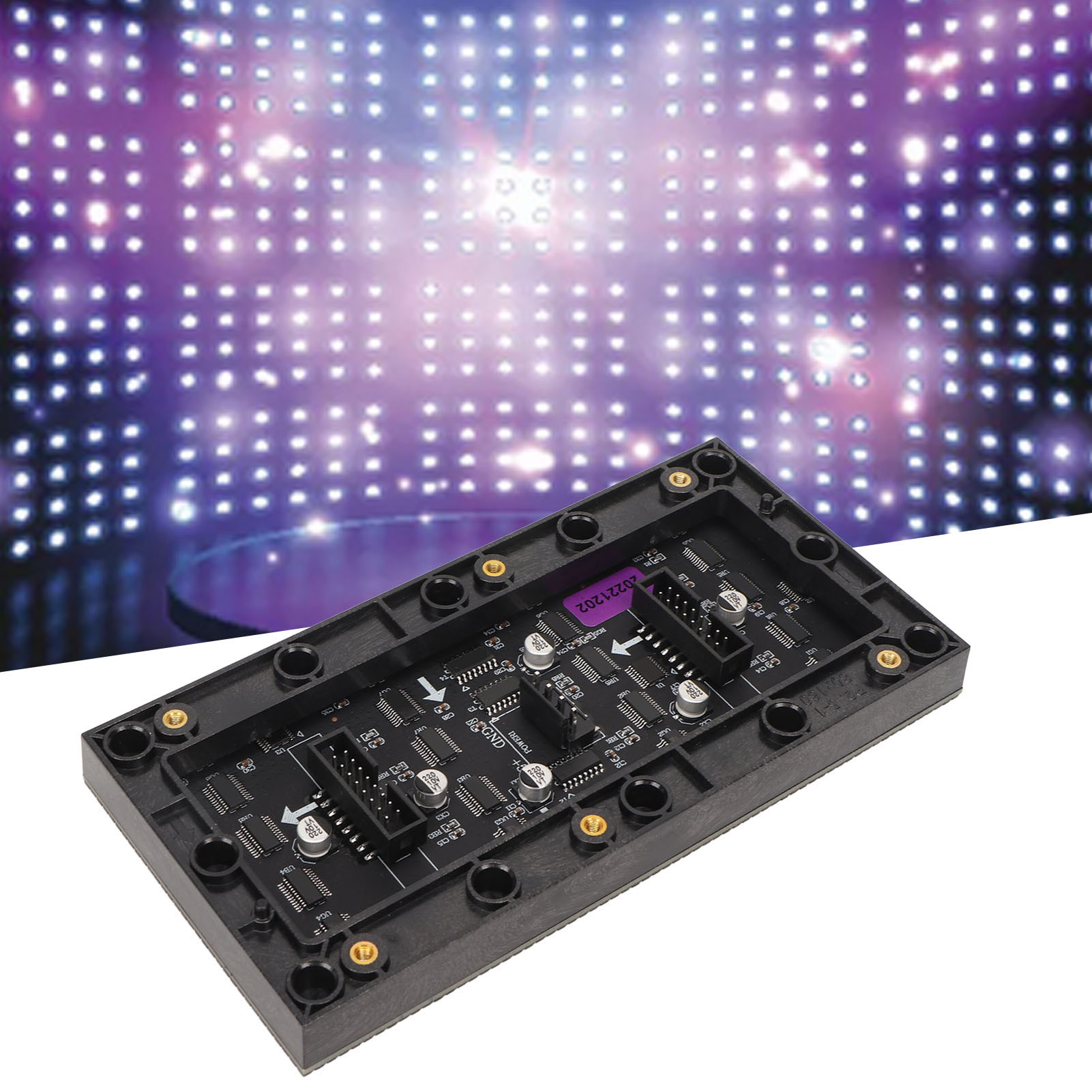 RGB LED Panel, RGB LED Board HUB75 Header 2048 DOTS 3.1in Wide for Monitor. 