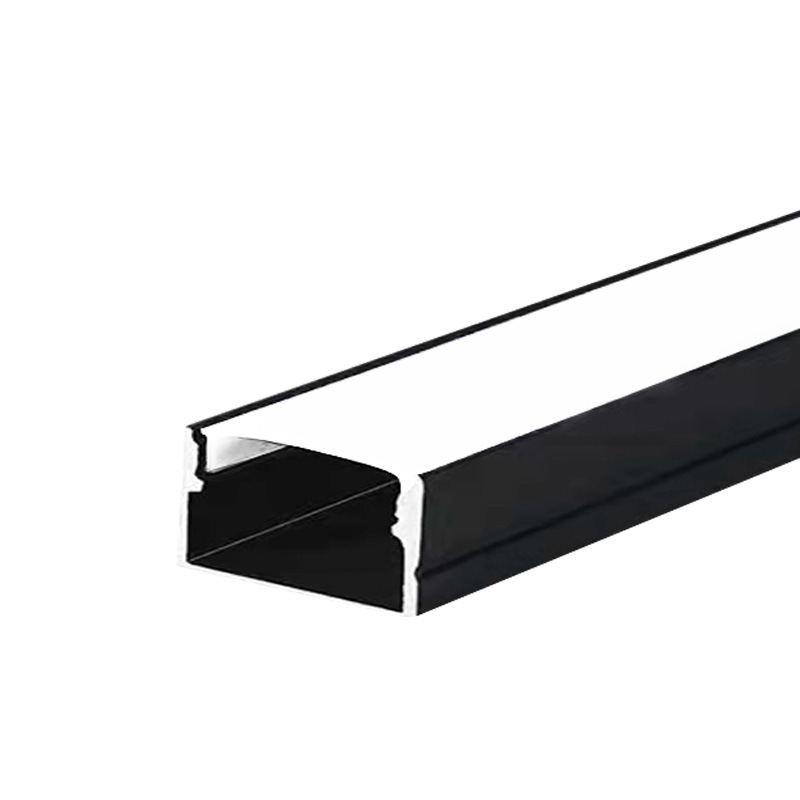 LED linear light embedded black aluminum alloy light trough living room ceiling line light surface-mounted concealed linear light strip. 