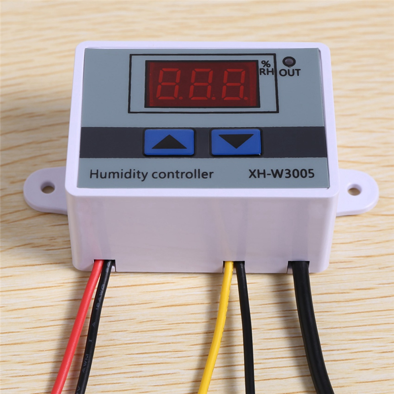3X Digital Humidity Controller Hygrometer Humidity Control Switch 0-99%Rh Hygrostat with Humidity Sensor AC220V. 