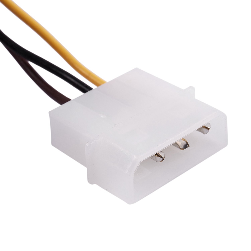 A Dual 4-Pin Molex IDE to 6 Pin PCI-E Graphic Card Power Connector Cable Adapter. 