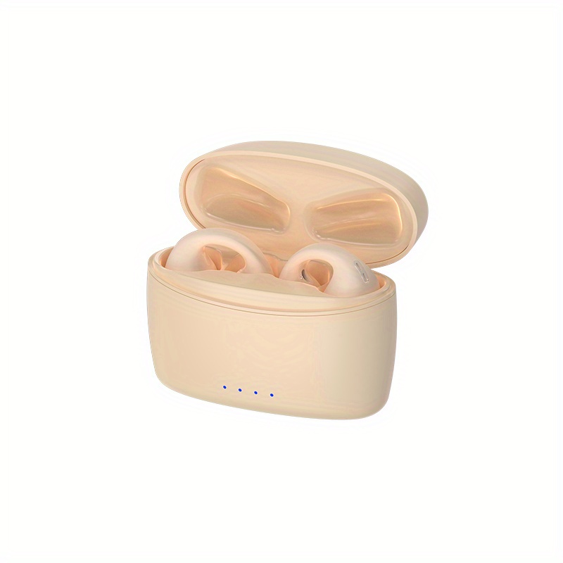 Wireless Open Ear Headphones, Clip On Earbuds For Android/iPhone, Air Conduction Earbuds With Charging Case. 