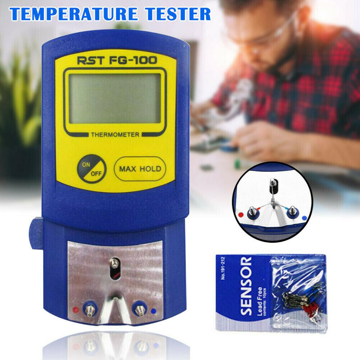 FG-100 Digital Soldering Iron Tips Thermometer Temperature Instruments Tester for soldering iron tips + 5pcs lead free Sensors