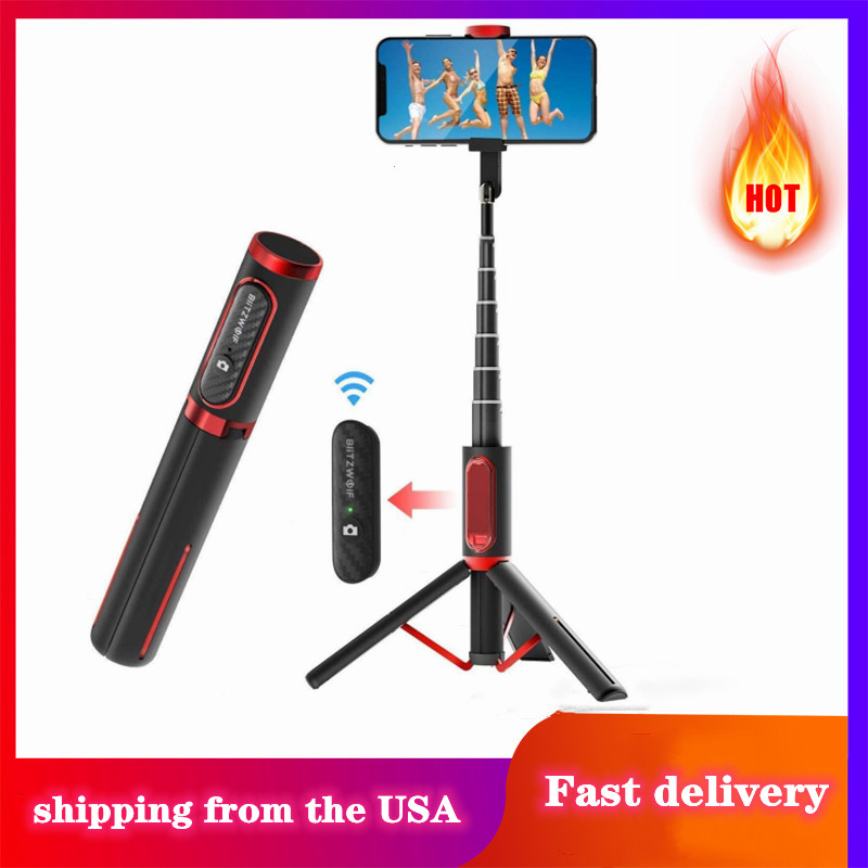 BlitzWolf All In One Tripod Selfie Stick bluetooth-compatible Retractable Tripod Selfie Stick