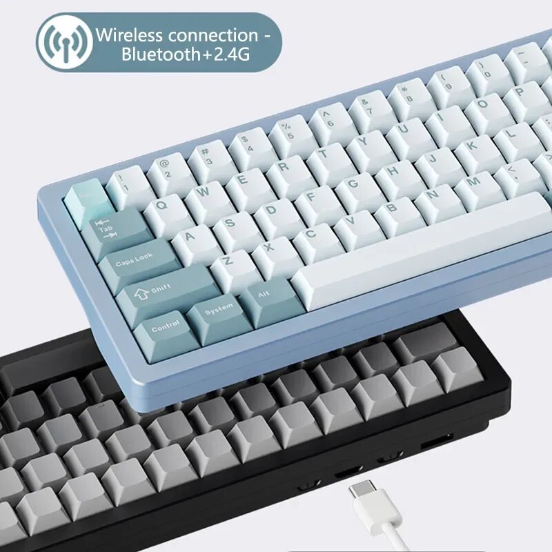 Xinmeng A66 Aluminum Tuotuo The Third Mock Examination Mechanical Keyboard Bluetooth Wireless Rgb Hot Plug Axis Customization. 