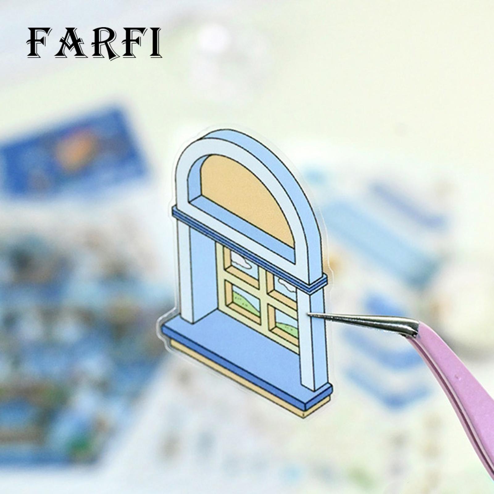 Paper Stickers Korean Miniature House Stickers Set Diy 3d Room Scenes Decals for Creative Crafting Reusable Miniature Scene Stickers for Home Decor 4 Sets Available 3d Stickers. 