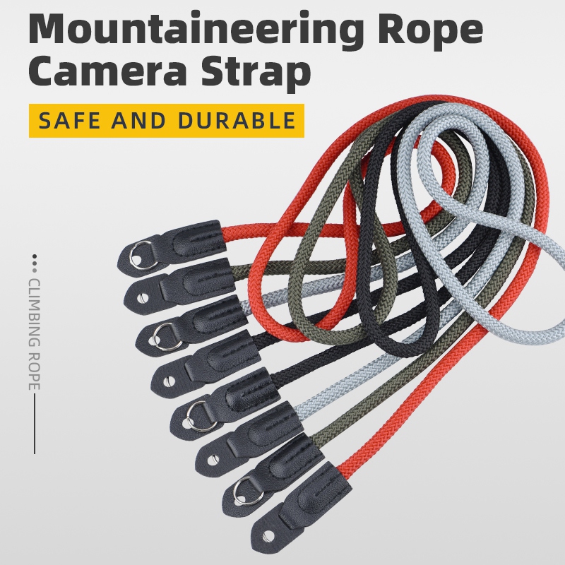 Climbing Rope Camera Strap, Micro-Single Camera with Retro Camera Rope, SLR Camera Shoulder Strap. 