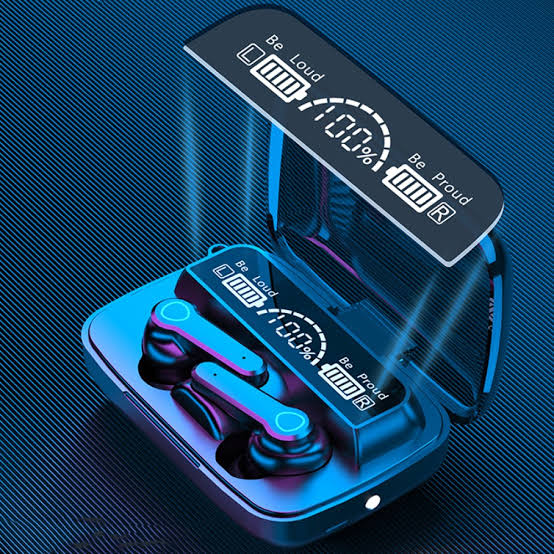 M19 TWS Wireless Bluetooth 5.1 Earbuds with LED Display Touch Control Noise Reduction Microphone Flashlight and Power Bank. 