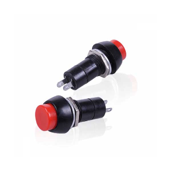 Round Red Push Button Switch AC 250V 3A SPST ON-OFF Switch