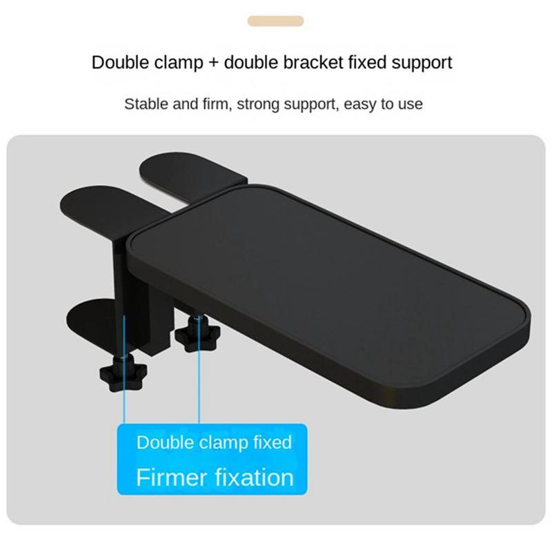 1 Piece Desk Computer Support Mouse Pad Wrist Support Arm Bracket Folding Keyboard Elbow Support Pad White. 