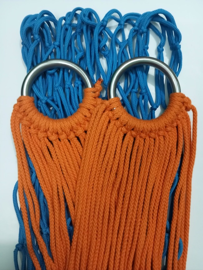 Handcrafted Swing With SS Rings on both side For All-1Pcs| Random Colour | Handmade Ring Dolna | Hanging Hammock Rope Bed Swing | Rattan Dulna Cradle for All. 