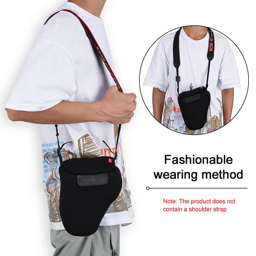 NEW- CADeN H6 Shockproof Waterproof Camera Liner Neoprene Bag Case, Size: 17 x 10.5 x 22cm (Black Red). 
