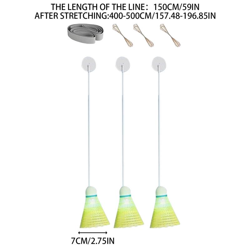 Badminton Rebound Trainer Professional Elastic Badminton Trainer Set Self-study Shuttlecock Rebound Training Set. 