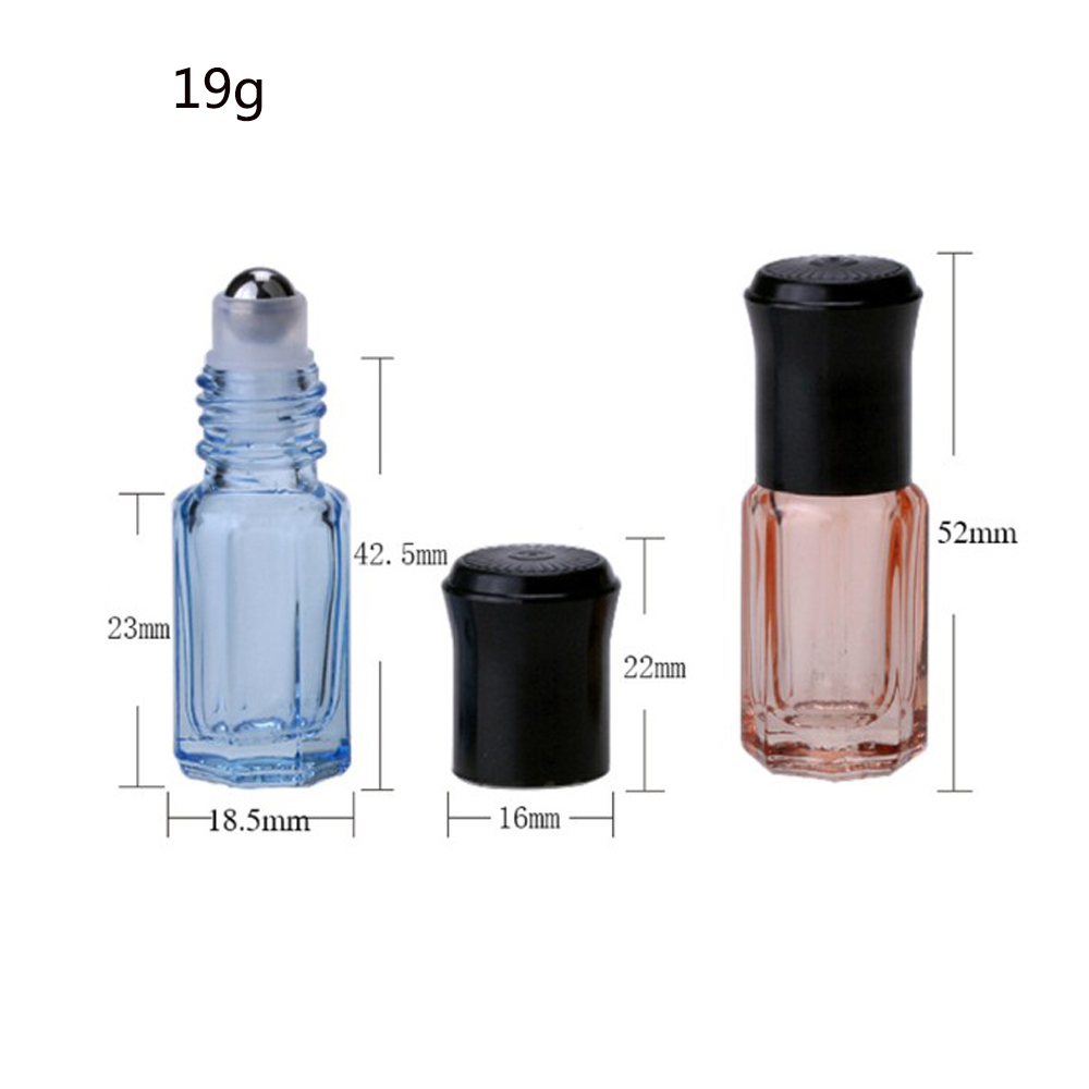 3ml Roll On Roller Bottle For Perfume 3ml Empty Cosmetic Vials Glass Essential Oils Deodorant Containers Refillable Perfume Bottle. 