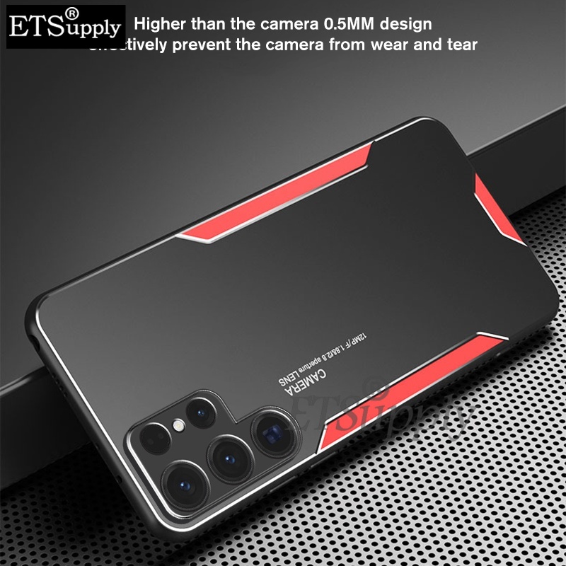 Phone case Samsung Galaxy S24 Plus 24 Ultra Aluminum Metal Matte Cover Soft Silicone Frame Camera Protection Back Cover Samsung Galaxy S24 Plus 24 Ultra case. 
