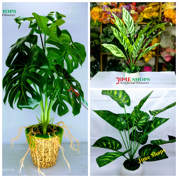 Artificial Patabahar Tree Plant In Sugar Plastic Pot 14 Inc Long For Home, Office Or Restaurant Decoration - Home Decoration Item - Home Decoration Item