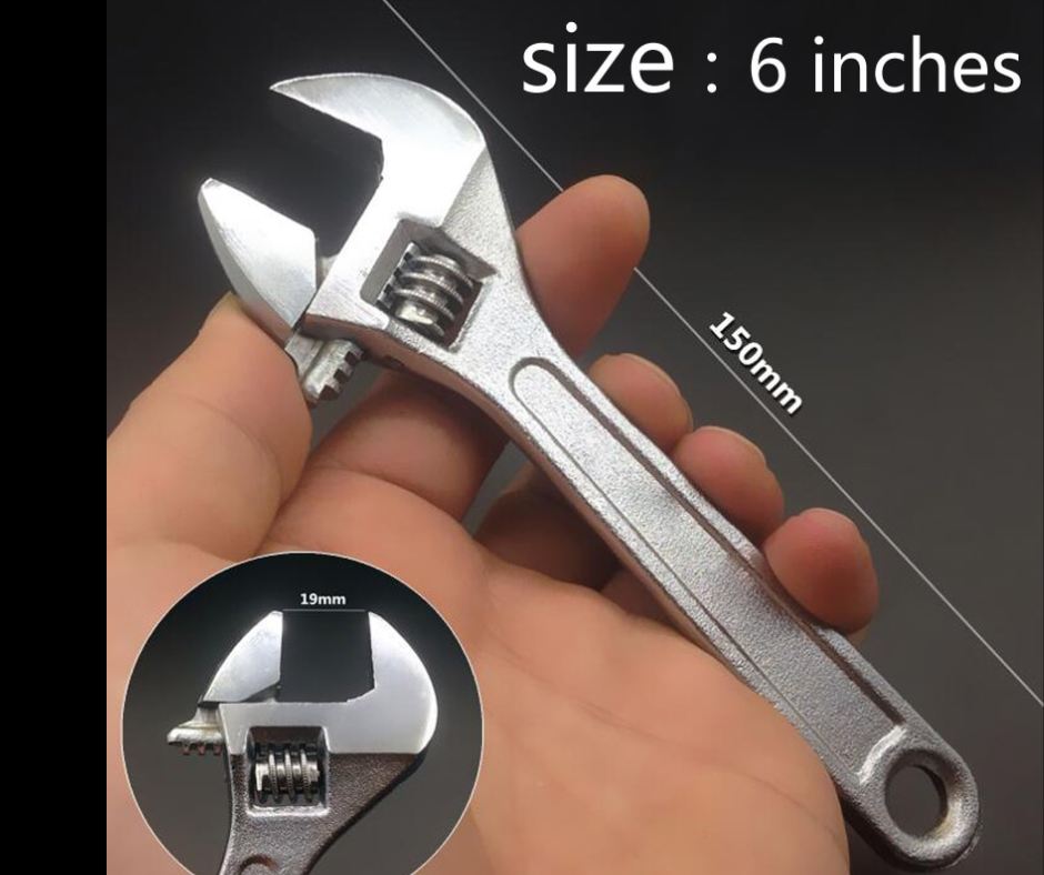 6 inches Multi-Function Adjustable Wrench Universal Spanner Wrench. 