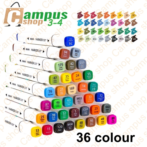 36,48 Pcs Instant Dry Dual Tip Art Markers. 