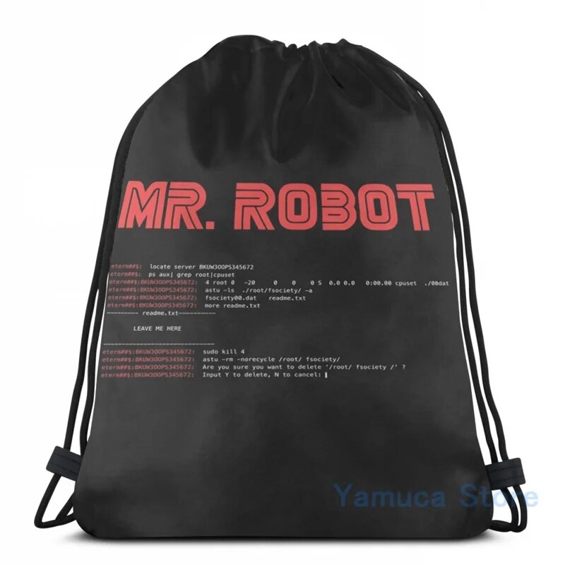 Funny Graphic print MR ROBOT fsociety00 dat USB Charge Backpack men School bags Women bag Travel laptop bag Daraz .bd