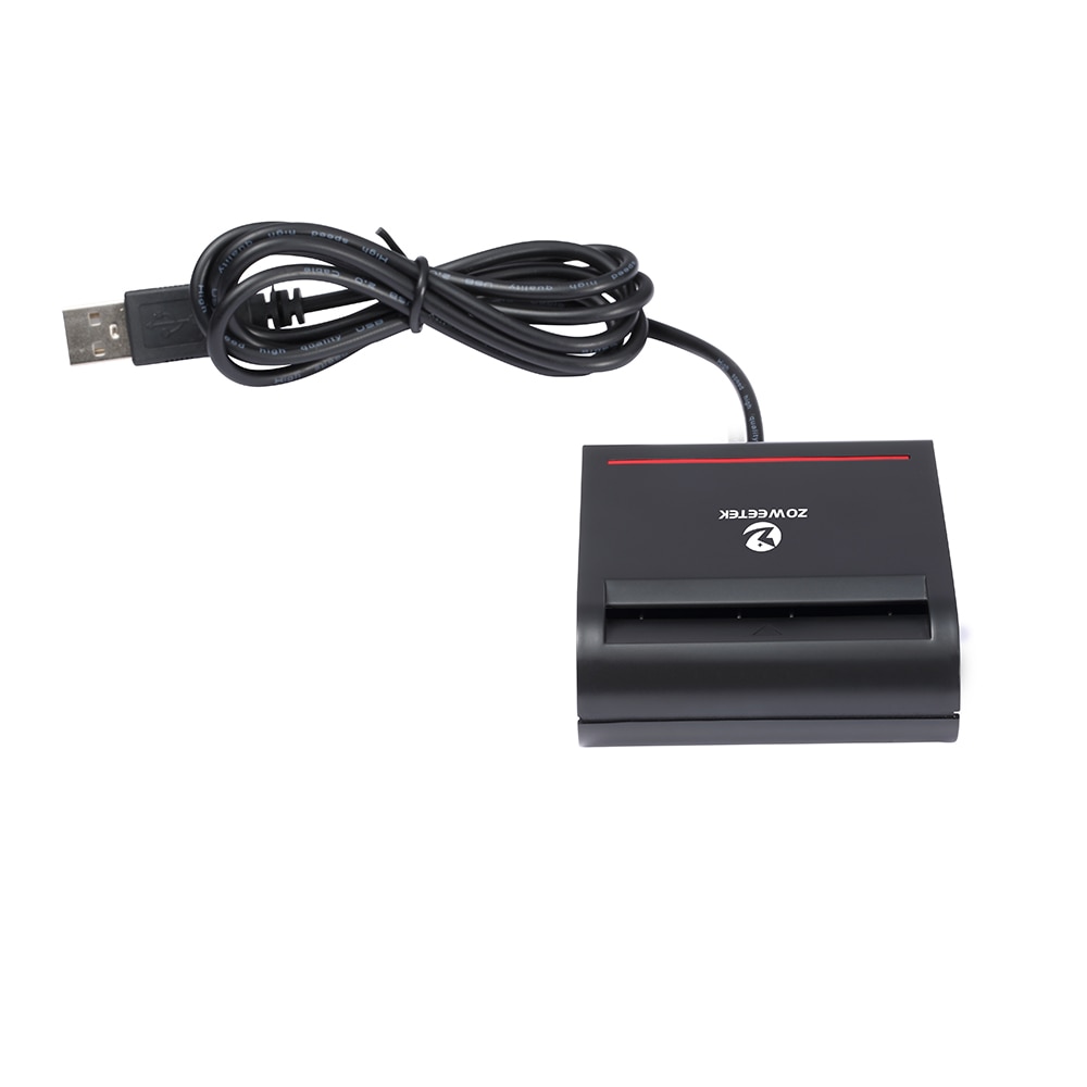 Zoweetek 12026-2 Easy Comm USB EMV Smart Card Reader Writer with Driver CD For ISO 7816 EMV Chip Tags SIM /ATM / IC / ID Cards. 
