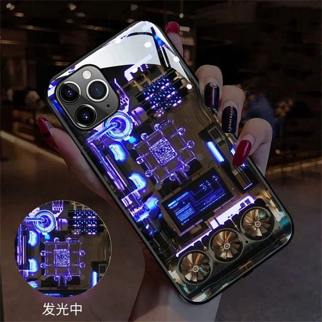 Smart LED light up phone case cover for Samsung S23 S22 S21 S20 Plus Ultra note 20 ultra 10 A53 A14 A12 A52 A32 A51 A72 A71 A54. 