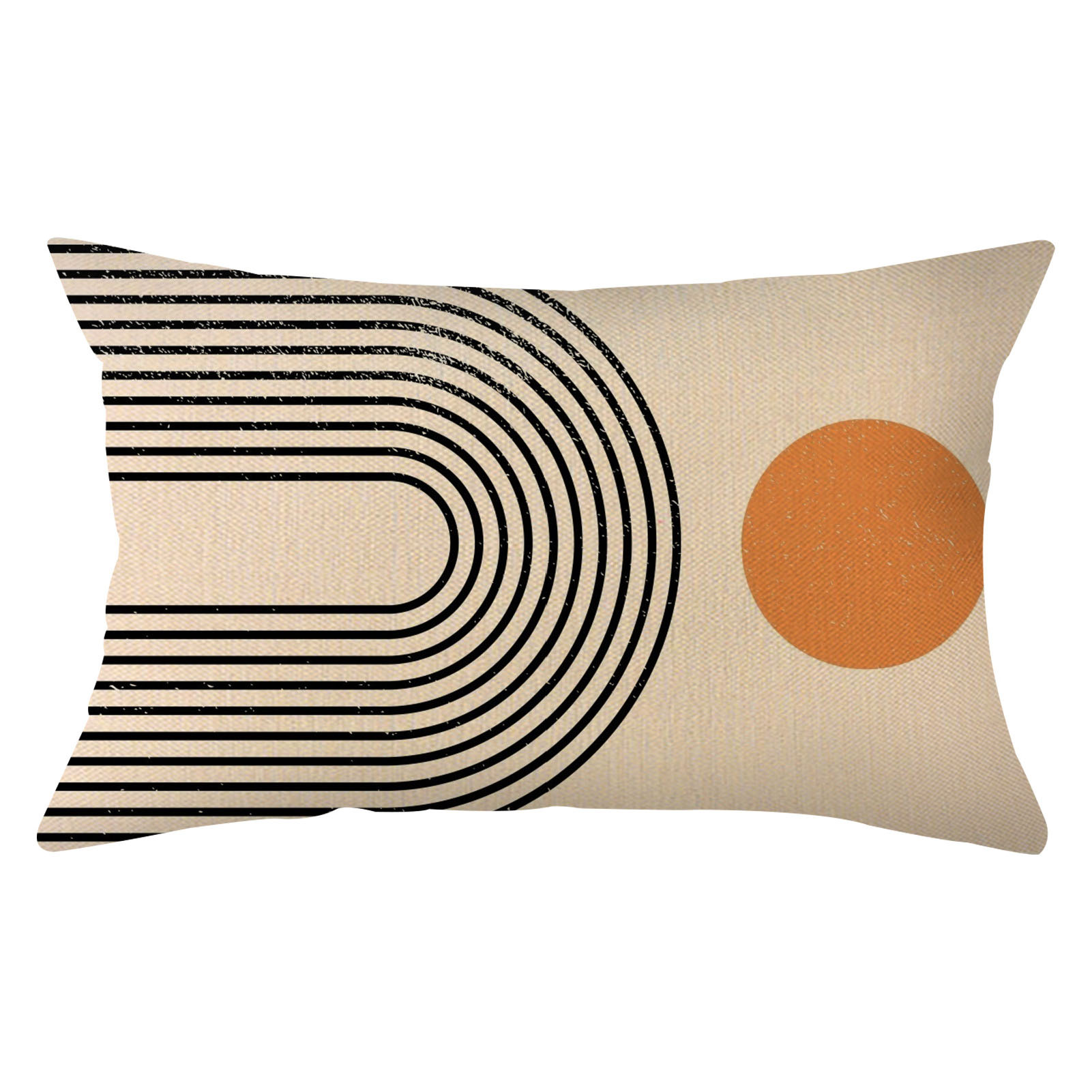 Cushion Slipcase Soft Touch Wide Application Flax Decorative Geometry Sofa Pillow Cover Home Supplies. 